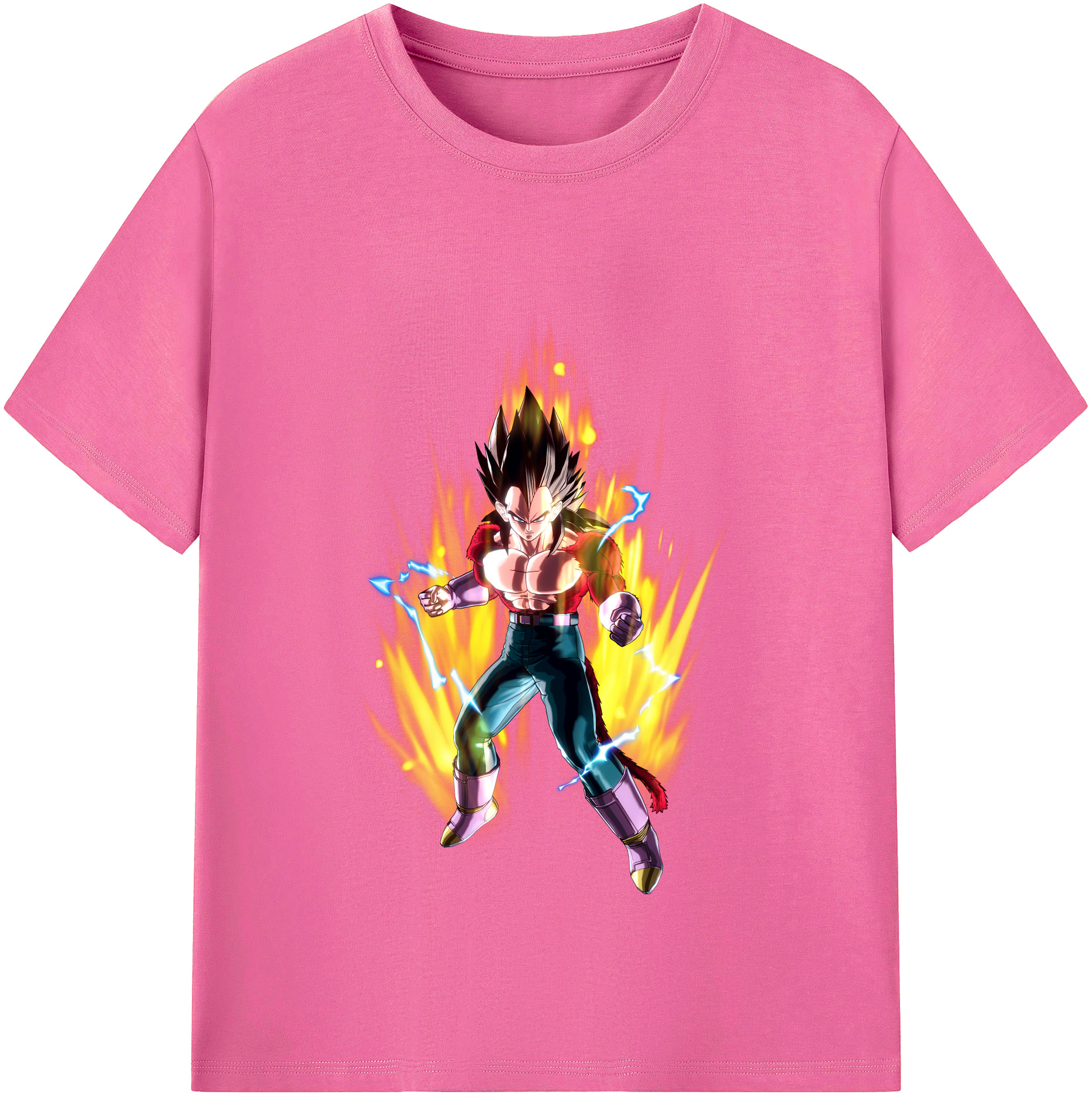 （画像用） ドラゴンボール ベジータ四世（Bejīta Yonsei）DRAGON BALL Vegeta IV レディースカジュアルプリントTシャツ（綿100％）
